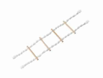 31356 NOBBY Cage Toy, Ladder with screw fixation white 65 x 16 cm; 4 steps - PetsOffice