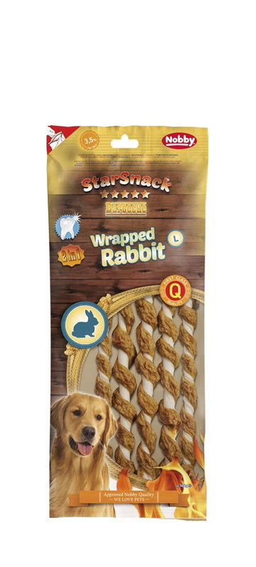 50419 NOBBY StarSnack Barbecue Wrapped Rabbit 144g - PetsOffice