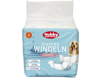 57172 NOBBY Diapers f. female dogs 12 pcs.; M ; 32 - 48cm -  - PetsOffice