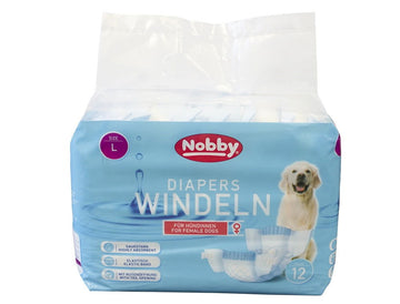 57174 NOBBY Diapers f. female dogs 12 pcs.; L ; 38 - 56 cm -  - PetsOffice
