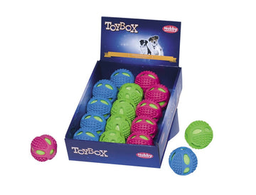 60035 NOBBY Rubber with Tennisball assorted colours Ø 6 cm -  - PetsOffice