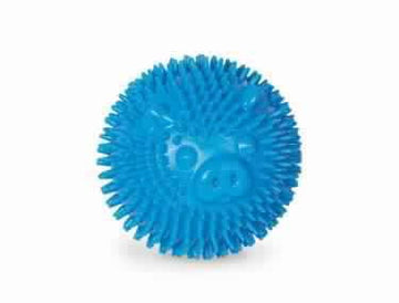 60081 NOBBY TPR spiky ball "Pig" blue 6,5 cm -  - PetsOffice