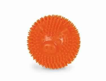 60084 NOBBY TPR spiky ball "Pig" orange 8 cm -  - PetsOffice