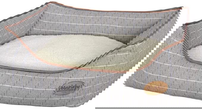 60113 NOBBY Comfort bed square "REMO" grey checker l x w x h: 75 x 60 x 23 cm -  - PetsOffice