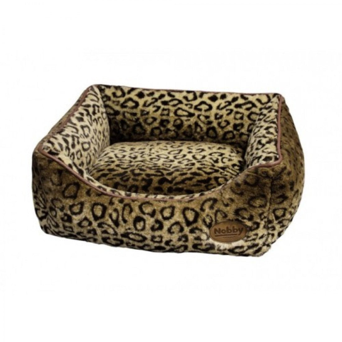 60119 NOBBY Comfort bed square"ALANIS"leopard brownLxBxH:60x48x19cm -  - PetsOffice