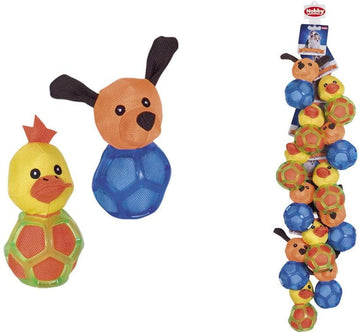60290 NOBBY TPR Fence ball with cloth animal  13,5 cm -  - PetsOffice