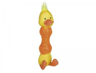60291 NOBBY TPR Dumbbell with nylonduck yellow 21,0 cm -  - PetsOffice