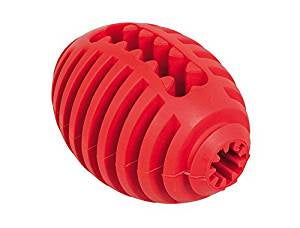 60314 NOBBY Rubber Snack Rugby red 12,5 cm -  - PetsOffice
