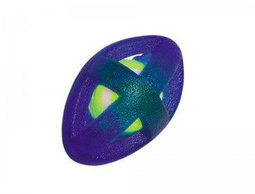 60321 NOBBY TPR Rugby with tennis ball inside blue 11,5 cm -  - PetsOffice