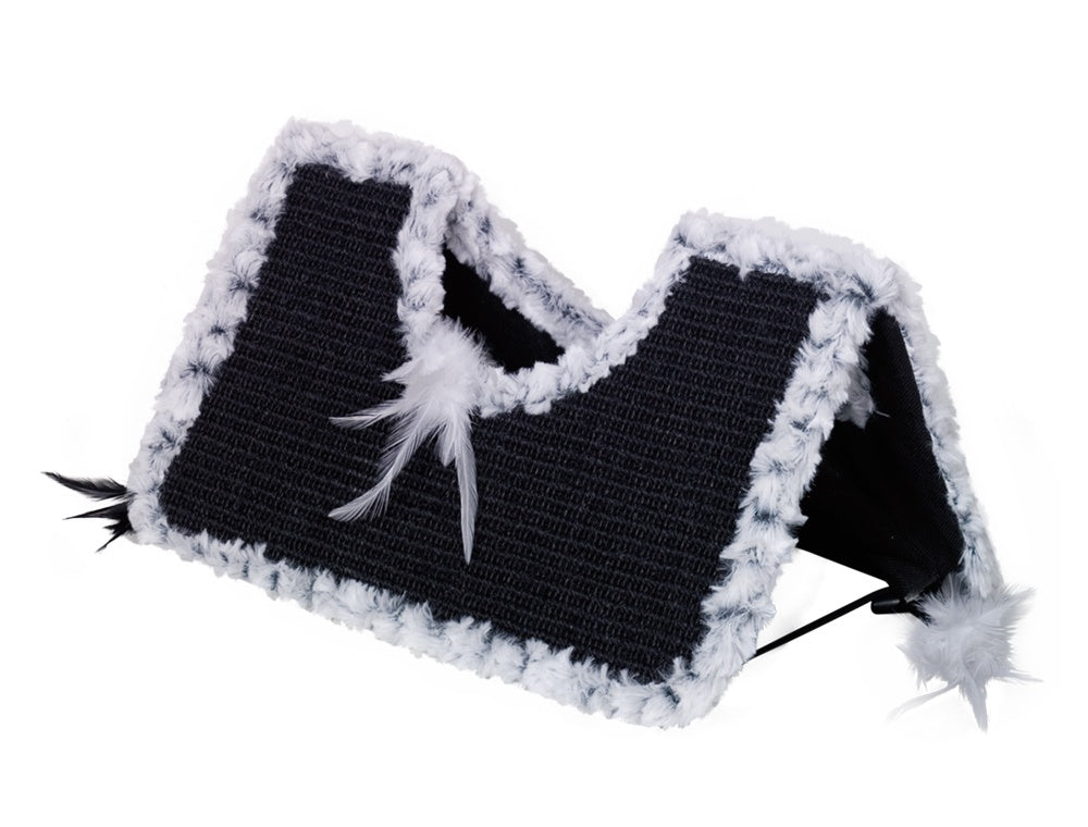 60351-95 NOBBY Scratch board "Roof" grey/black 44 x 22 x 20 cm -  - PetsOffice