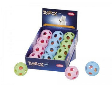 60361 NOBBY Rubber Ball with holes "Flashing" 7 cm -  - PetsOffice