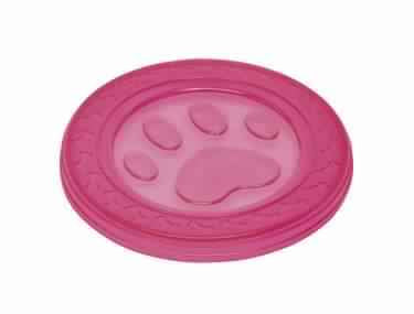60372 NOBBY TPR Fly-Disc "Paw" pink 22 cm -  - PetsOffice