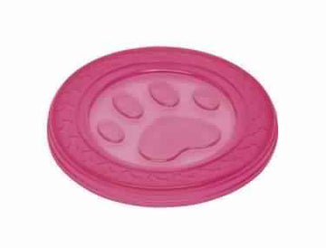 60372 NOBBY TPR Fly-Disc "Paw" pink 22 cm -  - PetsOffice
