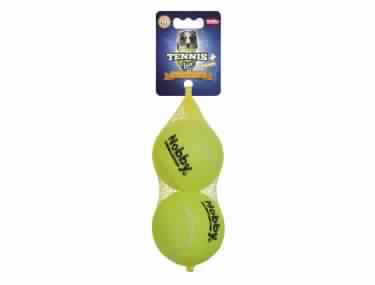 60483 NOBBY Tennis ball with squeeker L 8,5 cm; Net of 2 pcs -  - PetsOffice