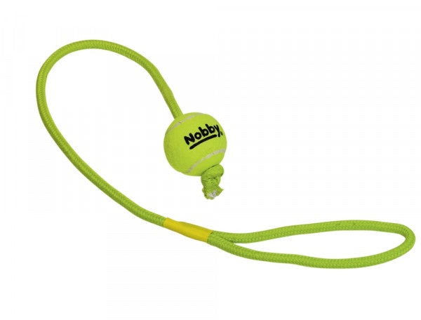 60488 NOBBY Tennisball with throw rope -  - PetsOffice