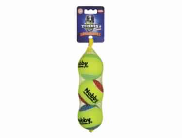 60496 NOBBY Tennis ball with squeeker net of 3pcs -  - PetsOffice