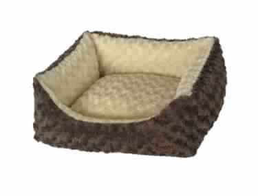 60595 NOBBY Comfort bed square "OBRA" brown /beige l x w x h: 60 x 48 x 19 cm -  - PetsOffice