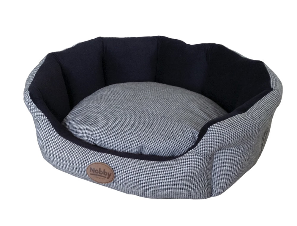 60642 NOBBY Comfort bed oval "JOSI" black l x w x h: 86 x 70 x 24 cm -  - PetsOffice