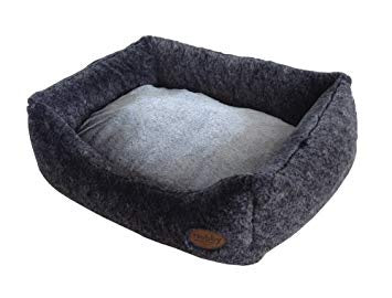 60677 NOBBY Comfort bed square "CUDDLY" dark grey l x w x h 45 x 40 x 19 cm -  - PetsOffice
