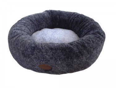 60680 NOBBY Donut Bed "CUDDLY" darkgrey Ø 50 cm -  - PetsOffice