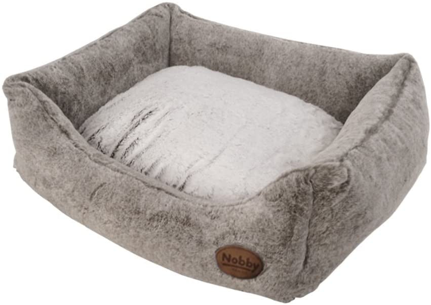 60689 NOBBY Comfort bed square "CUDDLY" lightbrown l x w x h: 75 x 60 x 23 cm -  - PetsOffice