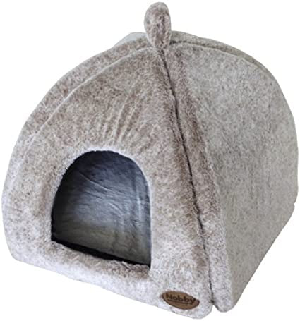 60691 NOBBY Cave "CUDDLY" lightbrown l x w x h: 40 x 40 x 35 cm -  - PetsOffice