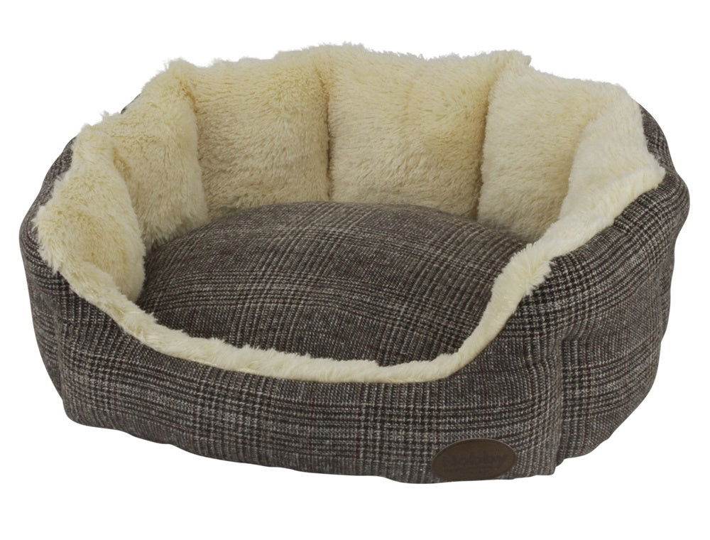 60780 NOBBY Comfort bed oval "OTI" brown l x w x h: 86 x 70 x 24 cm -  - PetsOffice