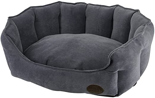 60790 NOBBY Comfort bed oval "BOTELI" grey l x w x h: 86 x 70 x 24 cm -  - PetsOffice