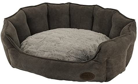 60793 NOBBY Comfort bed oval "BOTELI" brown l x w x h: 86 x 70 x 24 cm -  - PetsOffice