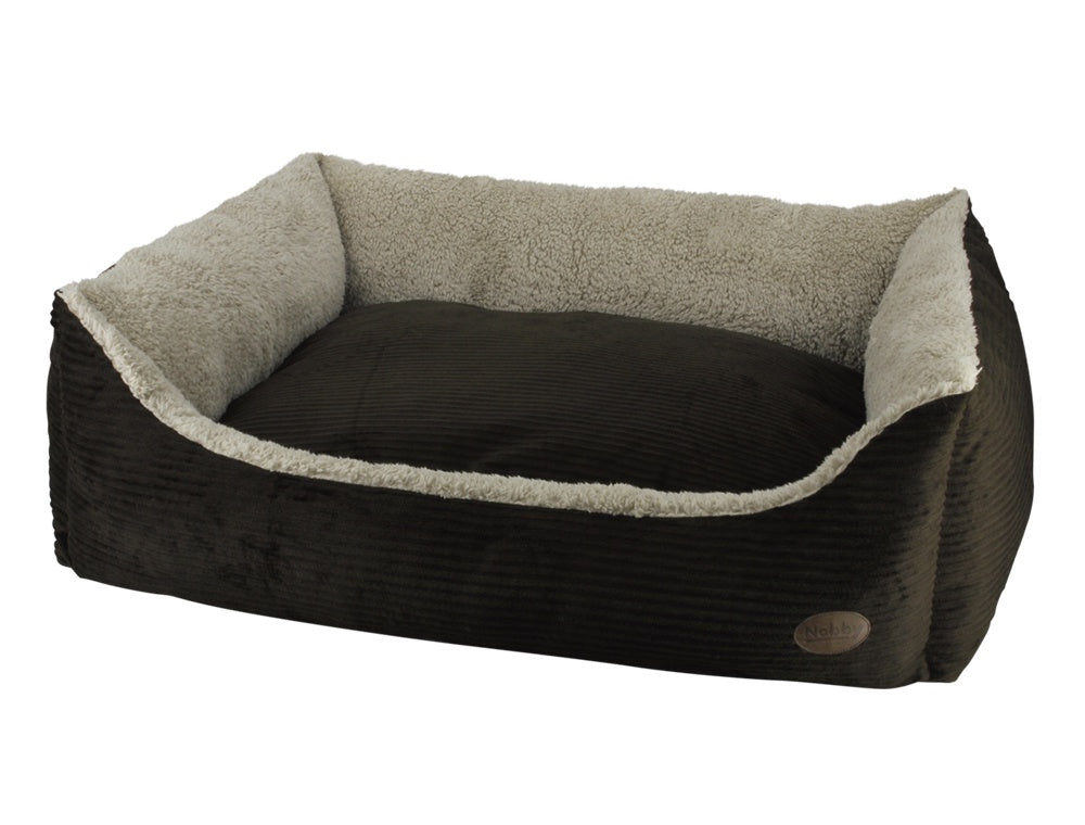 60795 NOBBY Comfort bed square "OKAWA" brown L x B x H: 100 x 80 x 25 cm -  - PetsOffice