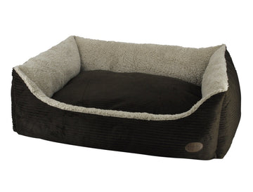 60795 NOBBY Comfort bed square "OKAWA" brown L x B x H: 100 x 80 x 25 cm -  - PetsOffice