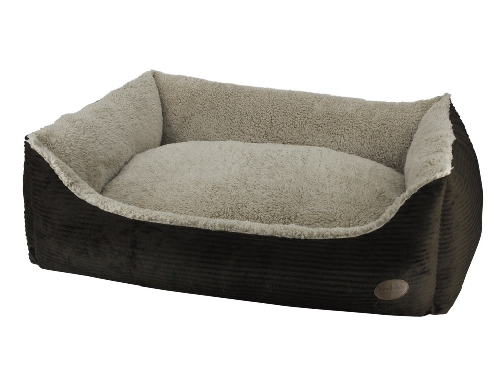 60796 NOBBY Comfort bed square "OKAWA" brown L x B x H: 120 x 95 x 26 cm -  - PetsOffice