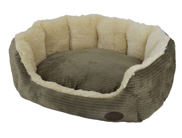 60798 NOBBY Comfort bed oval "SHASHE" brown l x w x h: 65 x 57 x 22 cm -  - PetsOffice