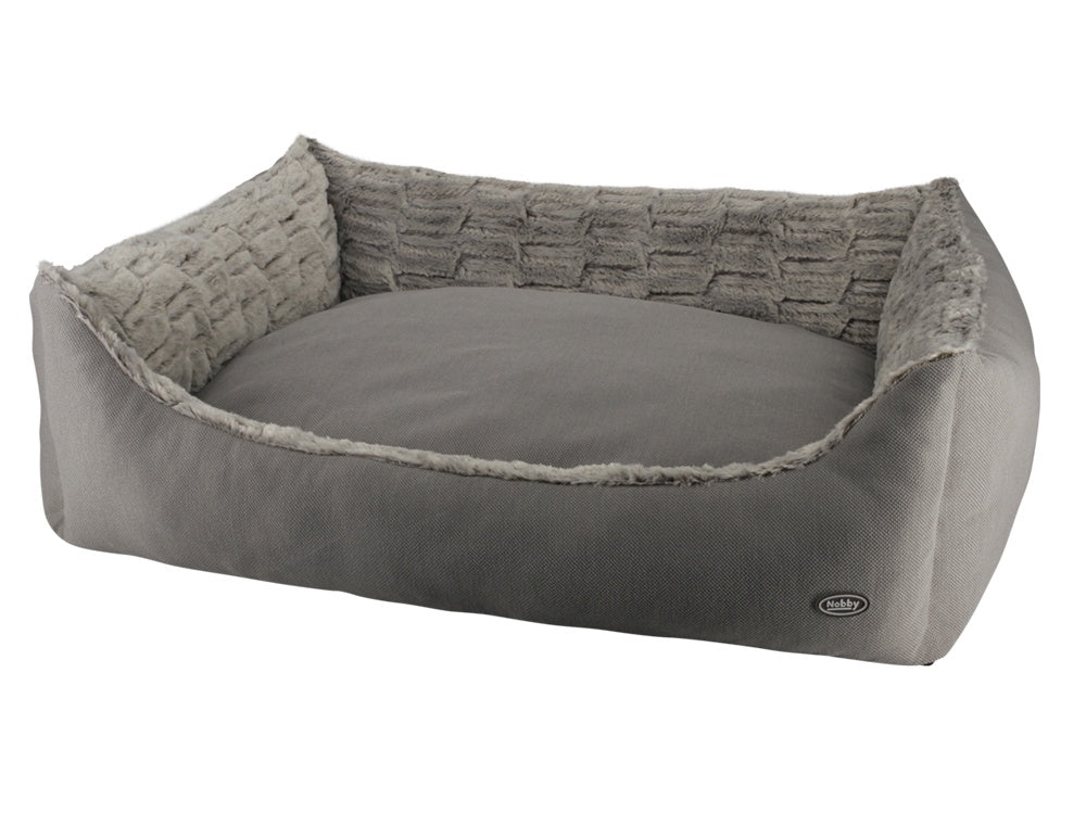 60801 NOBBY Comfort bed square "RIWU" taupe L x B x H: 100 x 80 x 25 cm -  - PetsOffice