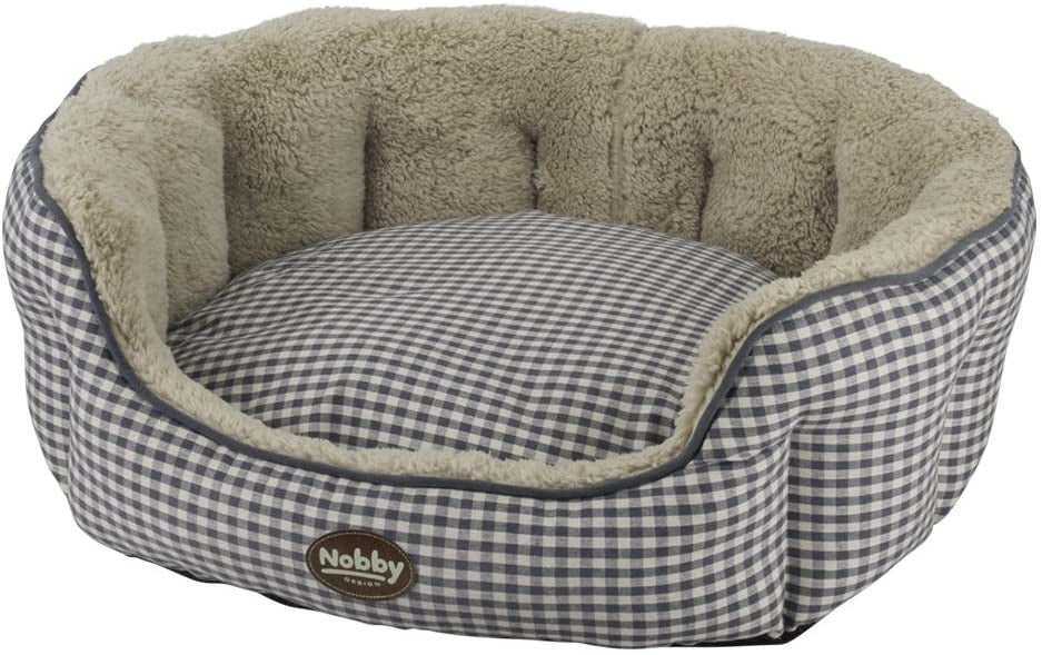 60819 NOBBY Comfort bed oval "XAVER" grey l x w x h: 55 x 50 x 21 cm -  - PetsOffice