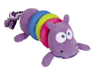 61128 NOBBY Plush hippo with rubber toy  23 cm -  - PetsOffice
