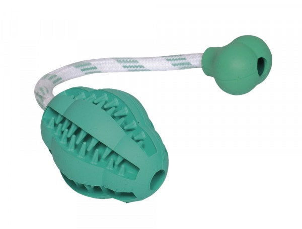 61217 NOBBY Rubber Jumper DENTAL LINE with rope 27cm -  - PetsOffice