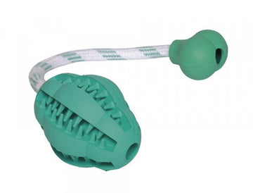 61217 NOBBY Rubber Jumper DENTAL LINE with rope 27cm -  - PetsOffice