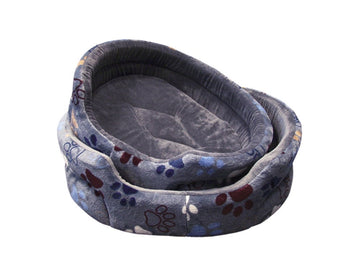 61314-75 NOBBY Plush bed oval Classic "LISSI" light grey 75 cm -  - PetsOffice