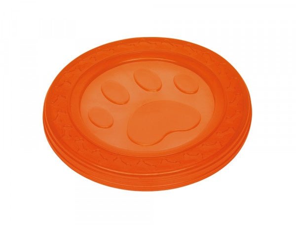 61531 NOBBY  TPR Fly-Disc "Paw" orange Ø 22cm -  - PetsOffice