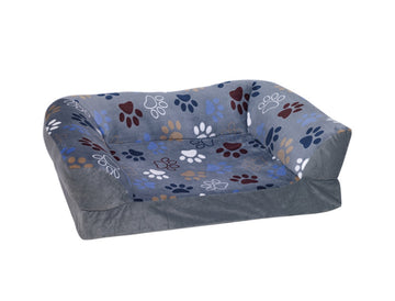 61662-80 NOBBY Plush sofa square Classic "LISSI" dark grey 80cm