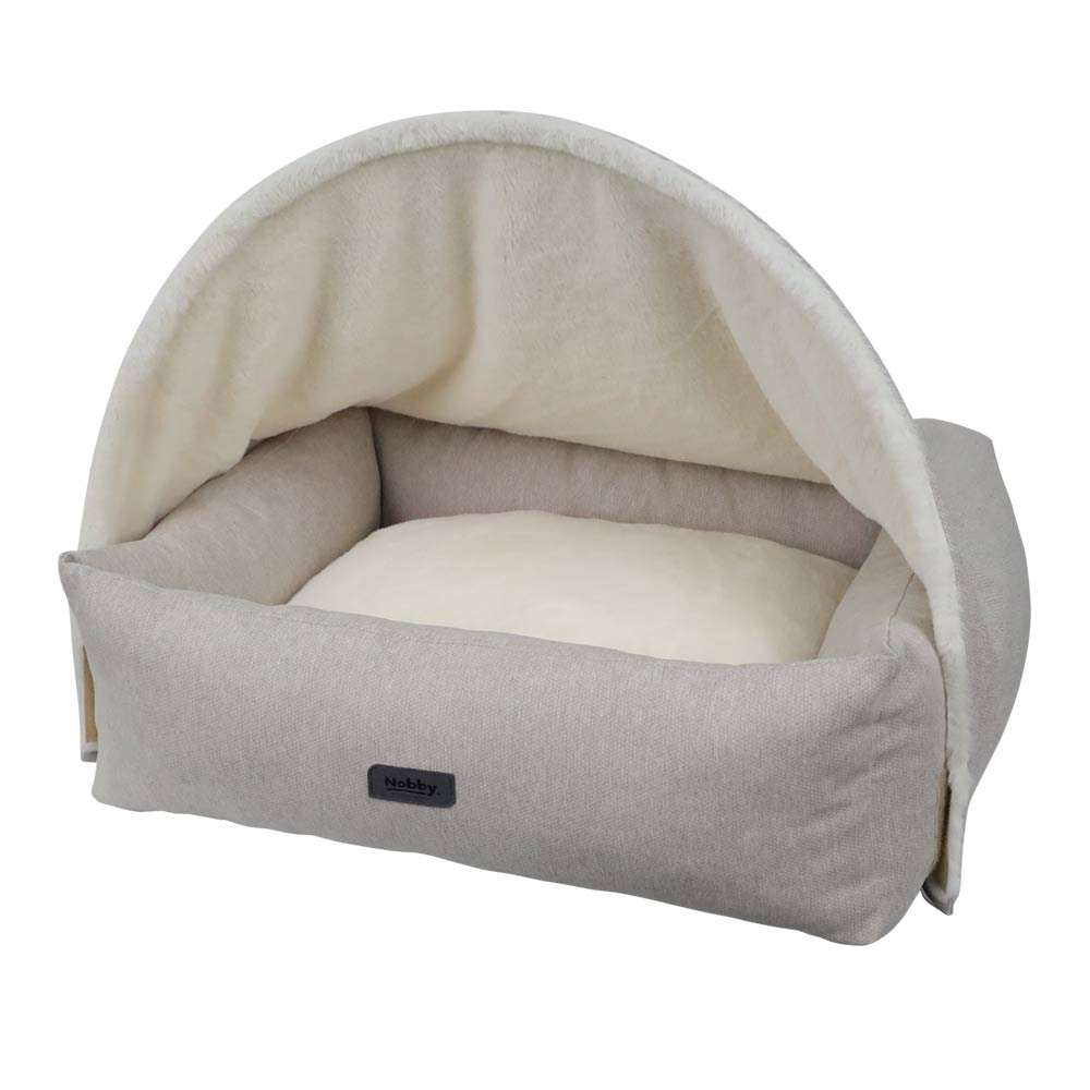 61774 NOBBY Comfort bed with cave "ILANA" beige l x w x h: 60 x 50 x 16 cm