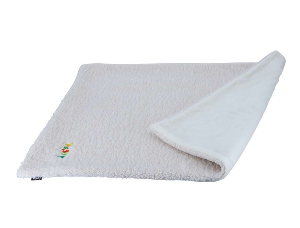 61873 NOBBY Plaid "PUPPY" ivory 70 x 90 cm