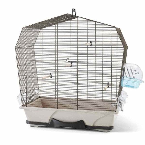 62174 NOBBY Bird cage "Mary 50" brown-mokka granit 70x38x73,5cm