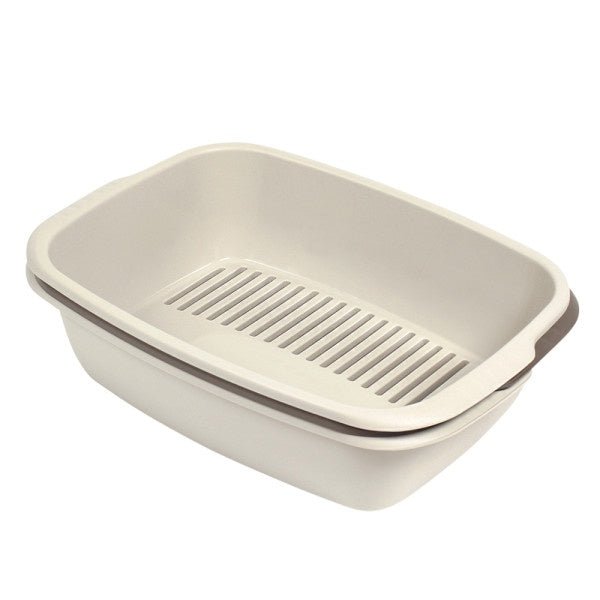 62191 NOBBY Cat toilet "MISO" sand/moka 54 x 38,5 x 16 cm -  - PetsOffice