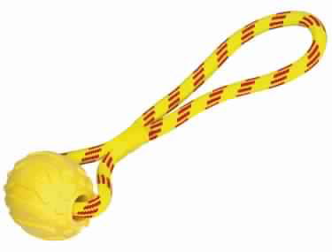 62361 NOBBY TPR foam ball with rope -  - PetsOffice