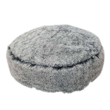 62820 NOBBY Comfort cushion round Classic "ARES" grey d x h: Ø 70 x 20 cm