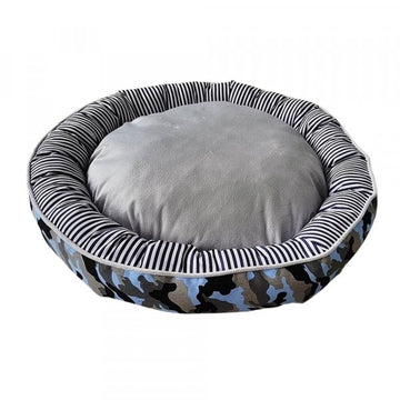 62826 NOBBY Comfort bed donut Classic "ELIO" blue camouflage d x h: Ø 50 x 15 cm
