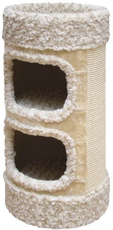 63080-81 NOBBY Cat tree "LITTLE LAZY" curly beige -  - PetsOffice