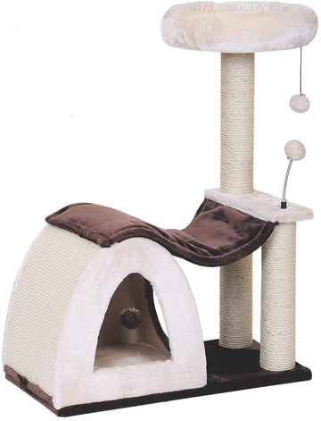 63215-98 NOBBY Cat-scratcher "CHALIA" beige brown 70 x 35 x 92,5 cm -  - PetsOffice
